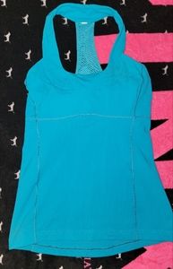 BRIGHT TEAL LULULEMON ATHLETIC TOP